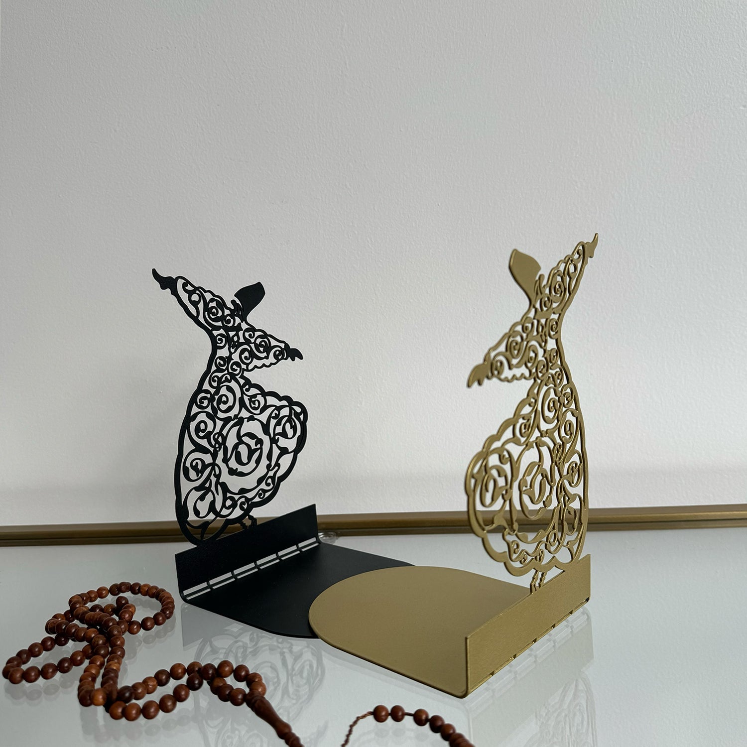 Whirling Dervish - Semazen - Metal Islamic Bookend - Set of 2 - MIN150