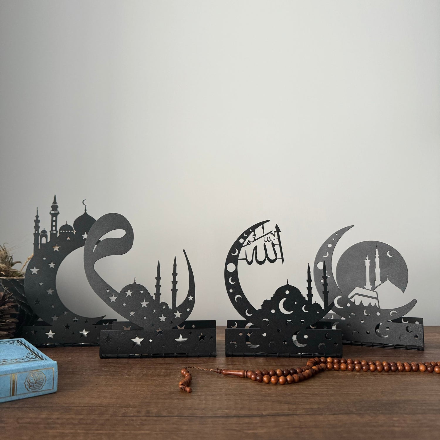 Ramadan Decoration - Eid Mubarak - Metal Islamic Candle Holder - Set of 4 - MIN135