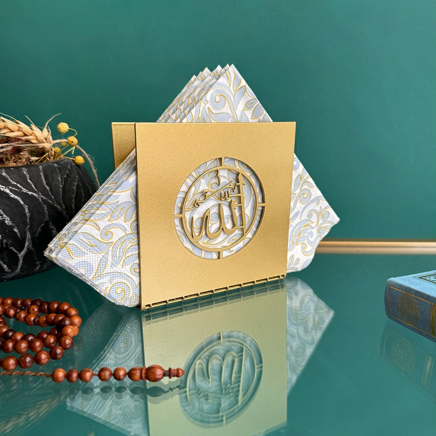 Allah and Muhammad - Metal Islamic Napkin Holder - Set of 2 - MIN139