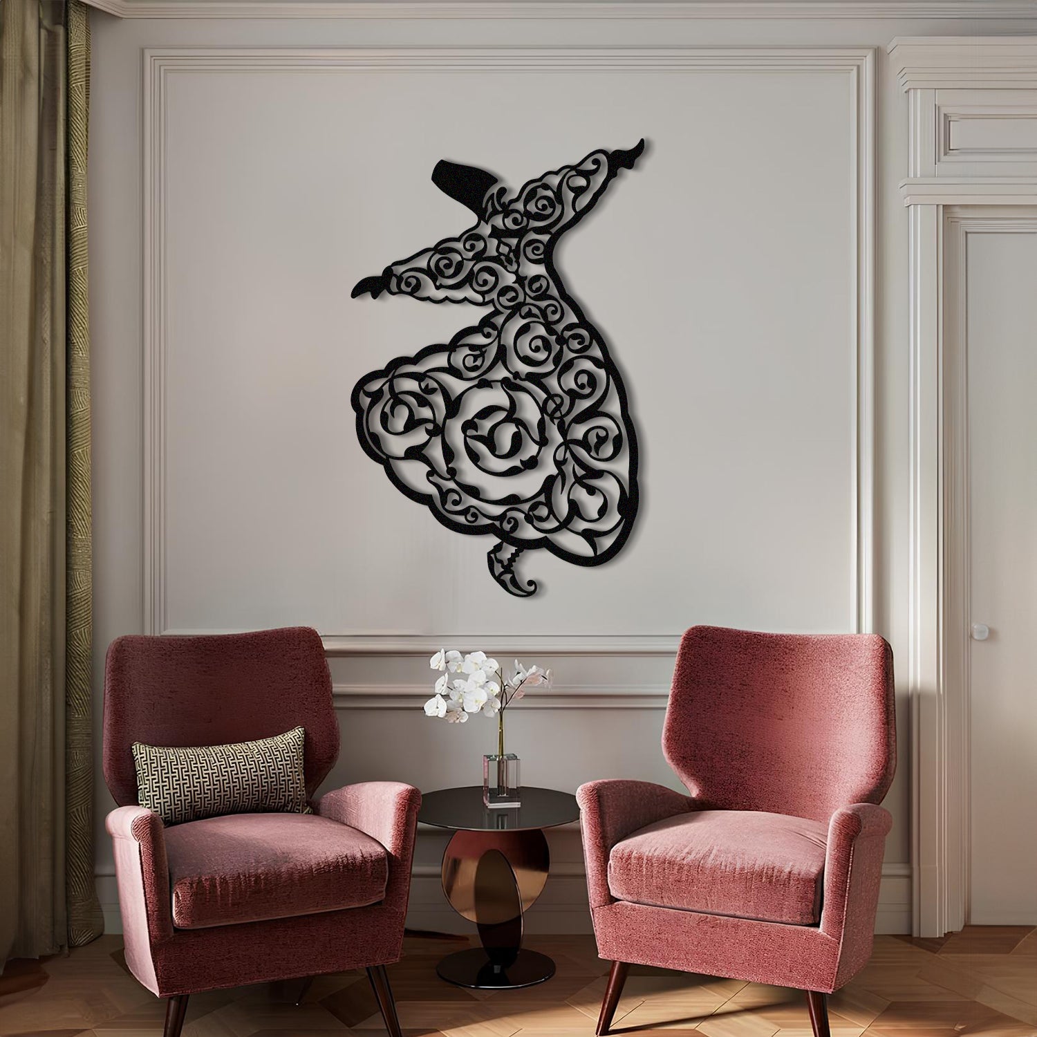 Whirling Dervish - Semazen - Metal Islamic Wall Art - MIN131