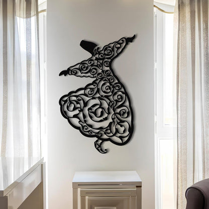 Whirling Dervish - Semazen - Metal Islamic Wall Art - MIN131