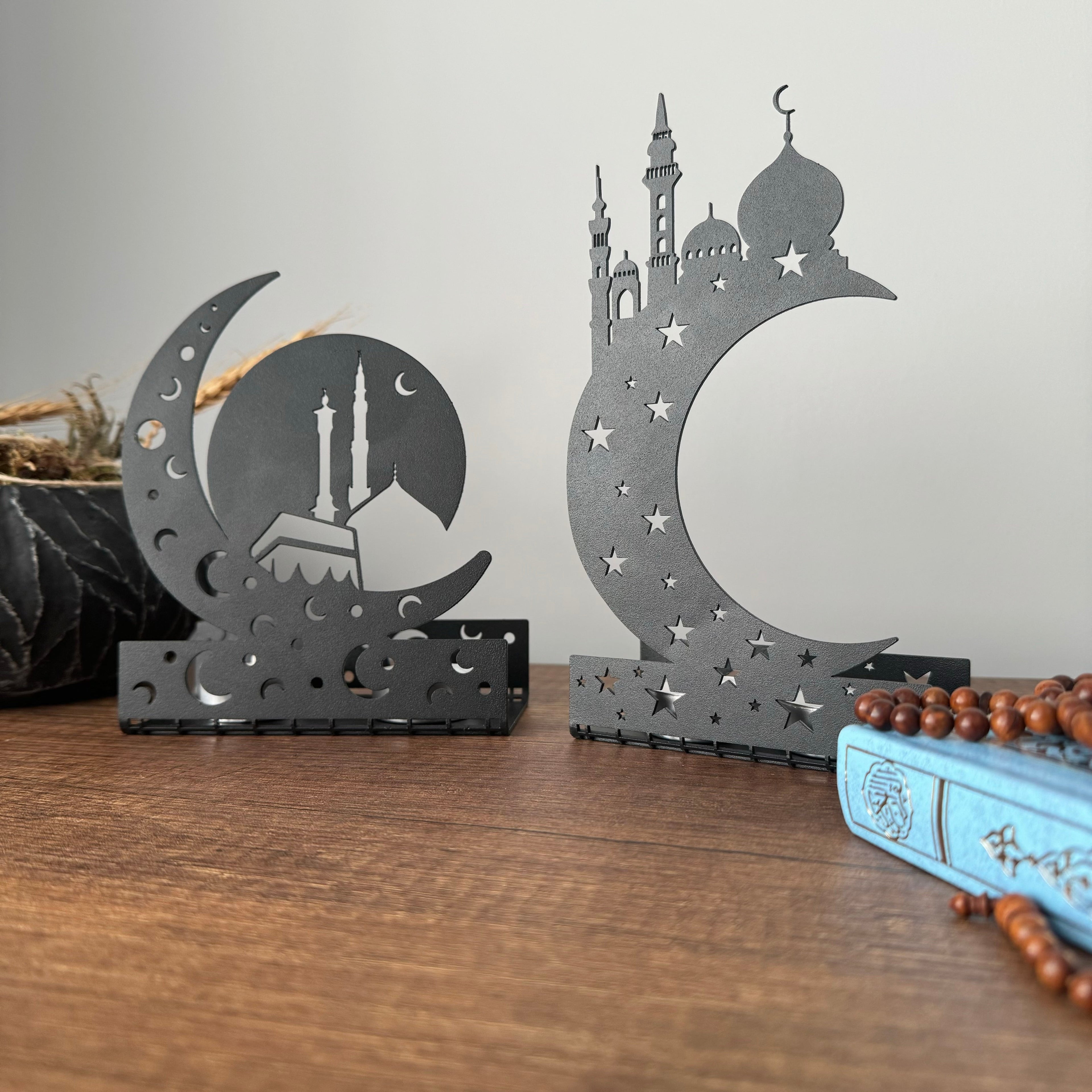 Ramadan Decoration - Eid Mubarak - Metal Islamic Candle Holder - Set of 2 - MIN137