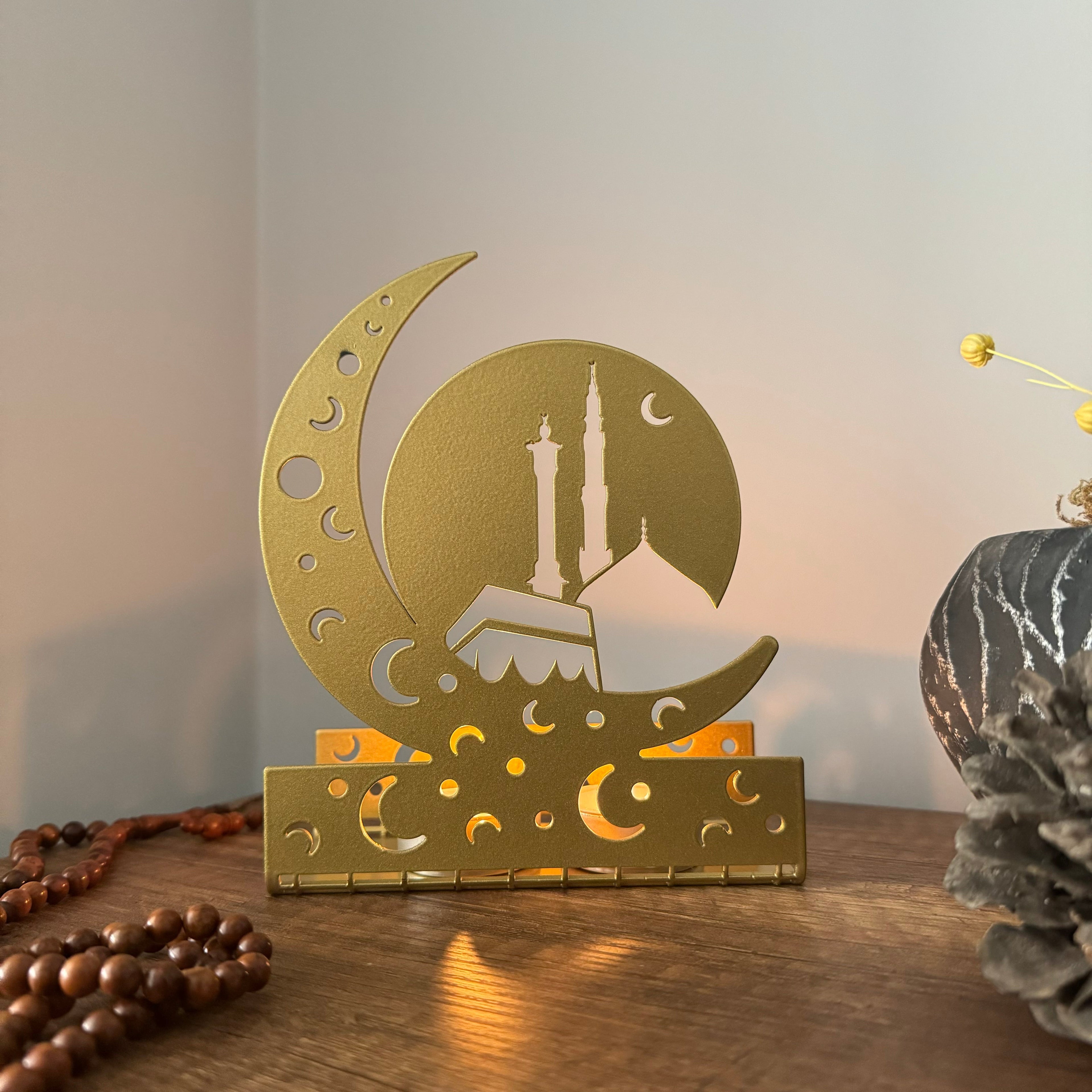 Ramadan Decoration - Eid Mubarak - Metal Islamic Candle Holder - Set of 4 - MIN135