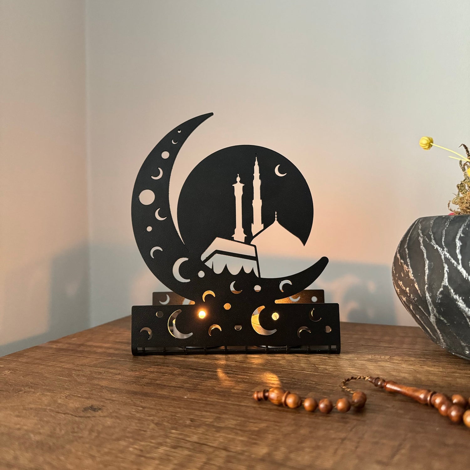 Ramadan Decoration - Eid Mubarak - Metal Islamic Candle Holder - Set of 2 - MIN137