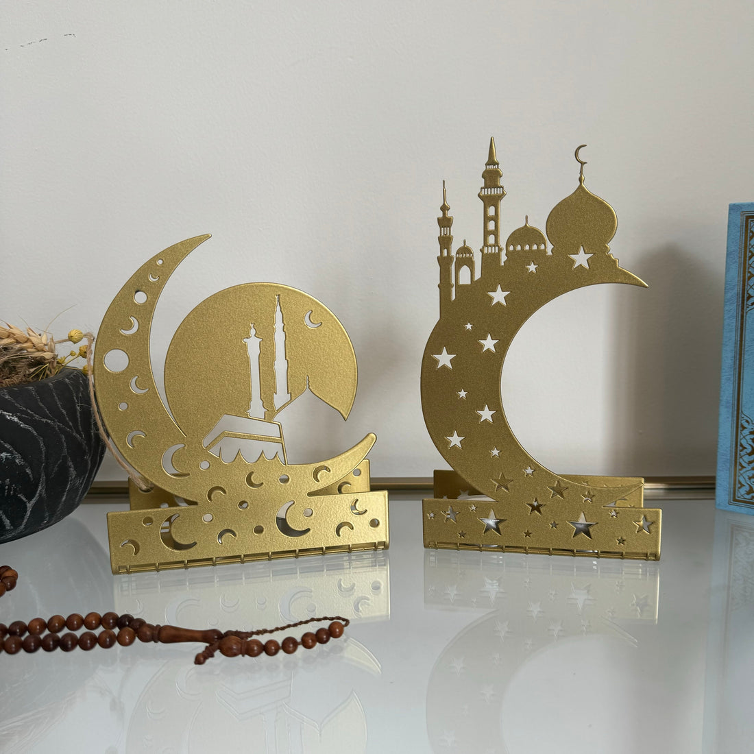 Ramadan Decoration - Eid Mubarak - Metal Islamic Candle Holder - Set of 2 - MIN137