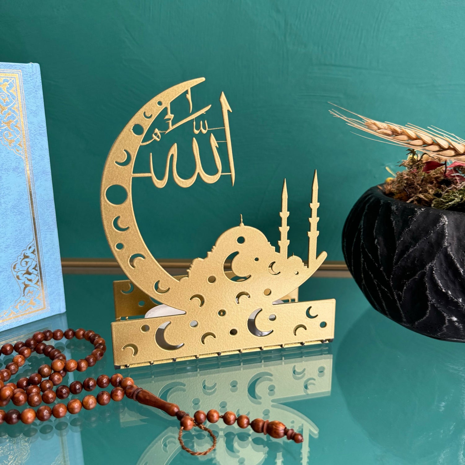 Ramadan Decoration - Eid Mubarak - Metal Islamic Candle Holder - Set of 4 - MIN135