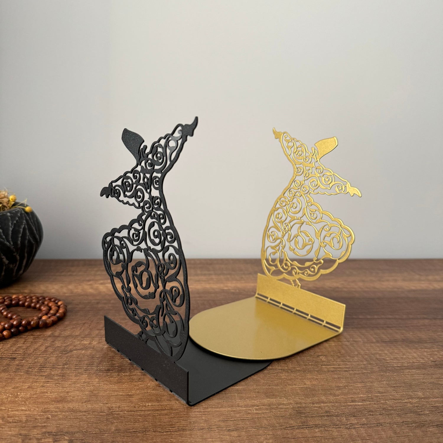 Whirling Dervish - Semazen - Metal Islamic Bookend - Set of 2 - MIN150