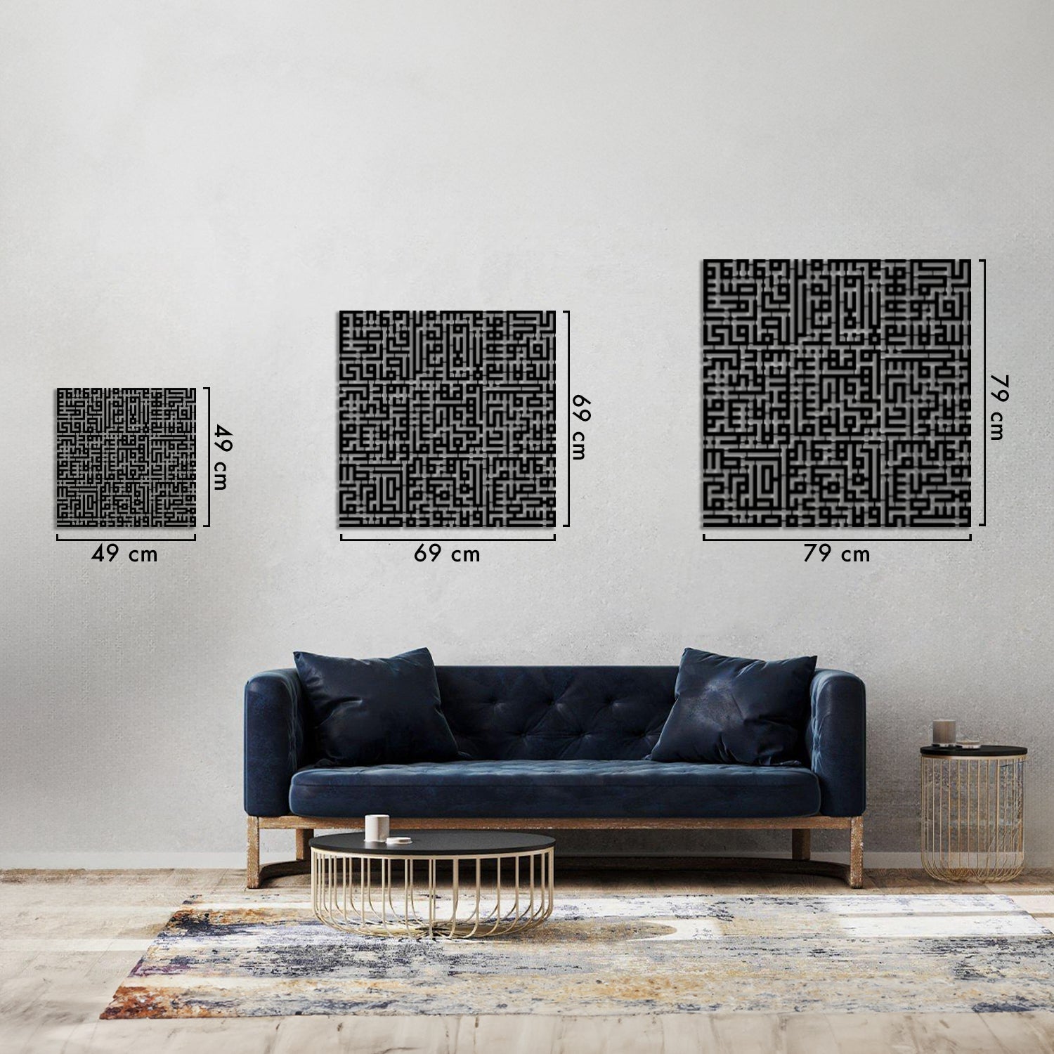 Ayatul Kursi - Kufic Metal Islamic Wall Art - MIN008